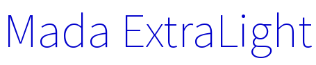 Mada ExtraLight шрифт